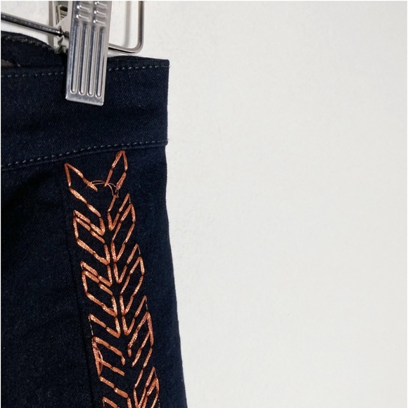 Rag and Bone Bengal Midnight Dark Wash Embroidered Skinny Jeans - Picture 5 of 7